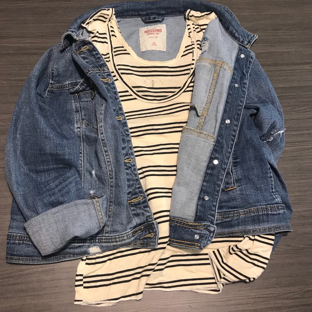 Anthropologie Knot Sisters soft striped tank